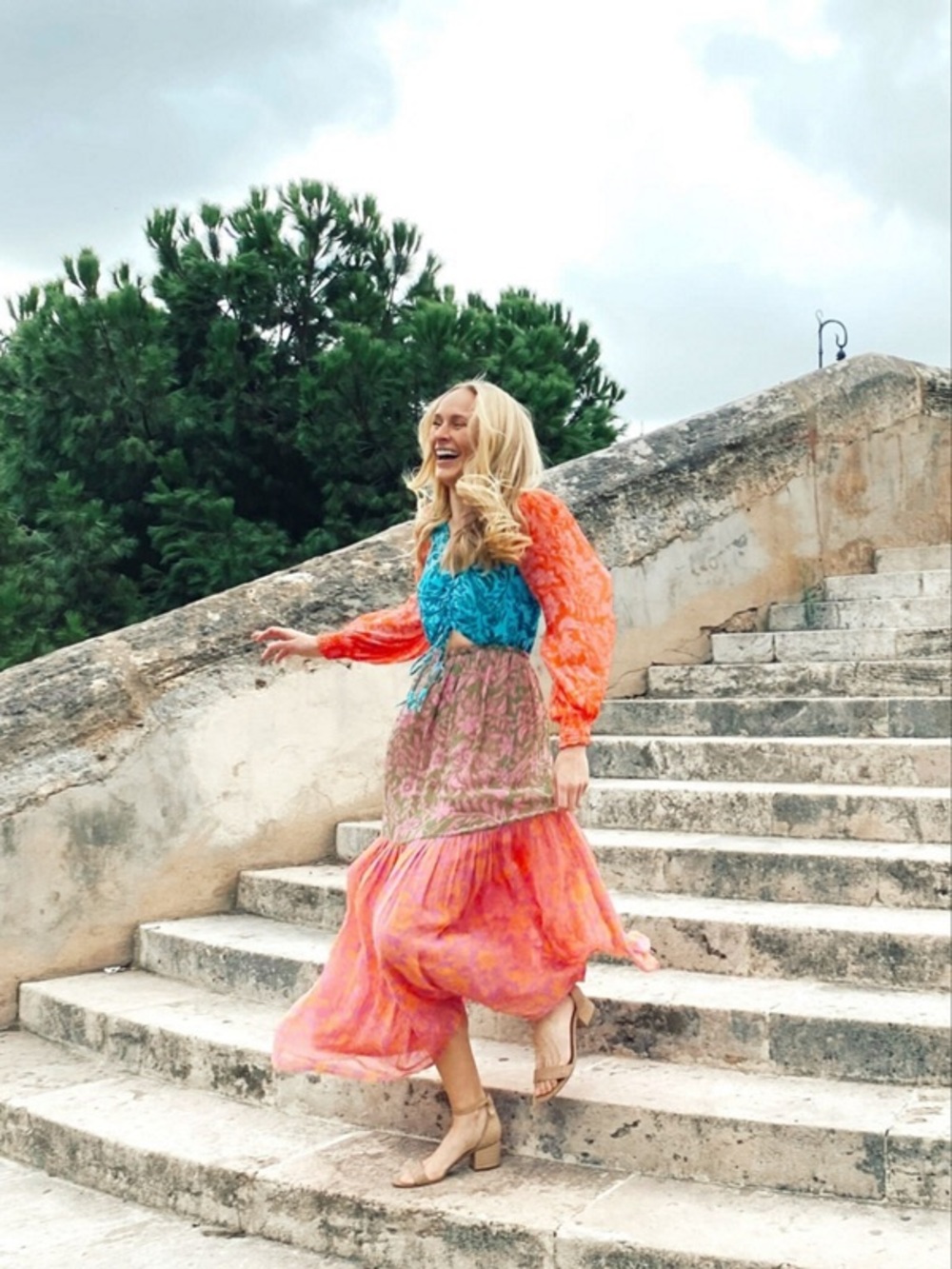 Farm Rio Colorblock Printed Maxi Dress - Picture 11 of 16